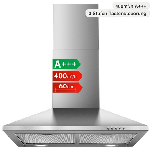60cm dunstabzugshaube 400m - dunstabzugshaube, 400m³/h