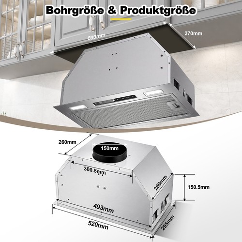 Dunstabzugshaube einbau 52cm - dunstabzugshaube,